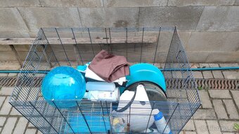 Klec Savic Freddy 2 max + náhradní dno + vybavení + jídlo - 4