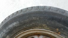 Prodám 4ks originál plechové obuté disky na Škoda 105,120 M - 4