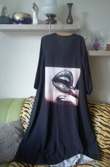 Nové, maxi délka, výrazný motiv, šaty z Itálie, XL, měřte - 4