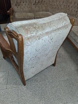 Sedací souprava rohová s křeslem rustikální - 4