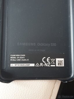 Flipové pouzdro Clear View Cover Samsung Galaxy S10 - 4