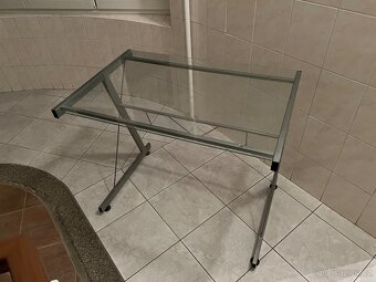 Rohový skleněný stůl, 3 části - 4