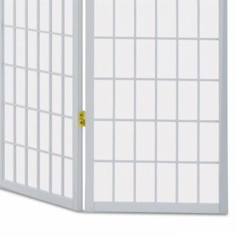 3 dílný paravan bílý z dřeva - 4