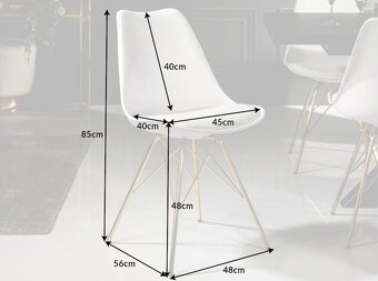 Designová židle Scandinavia Gold - 4