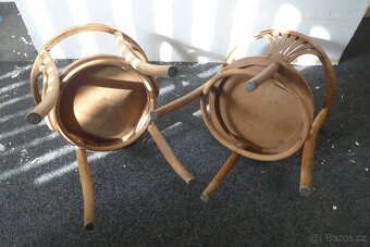 Historické Celodřevěné Židle 1925 ? 2ks - 4