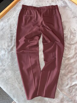 Vínové elegantní kalhoty - 4