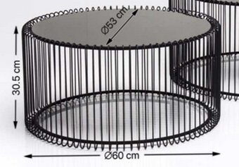 Kulatý konferenční stolek Wire (pr. 60 cm, v 30.5 cm) - 4