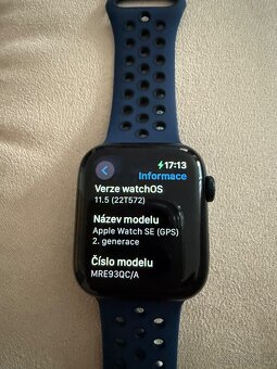 Apple Watch SE 2 (2024) 44mm Midnight, baterie 100%, zánovní - 4