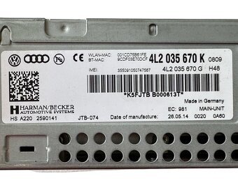 Jednotka navigace 4L2035670K Audi Q7 4L facelift r.v. 2015 - 4