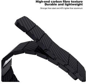 Magneticky pásek k hodinkám 20mm černý/karbon - 4