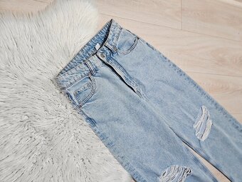 Modré rifle široké roztrhané džíny vel 36 - 4