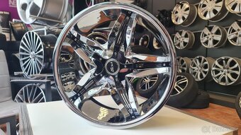 NOVÁ CHROM alu kola 5x112 R18 5x114,3 disky VW Škoda MB Audi - 4