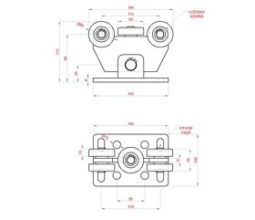 Brána posuvná samonosná - komponenty pro výrobu, nové. - 4