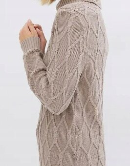 Dlouhý krásný svetr s rolákem 50/54 - 4