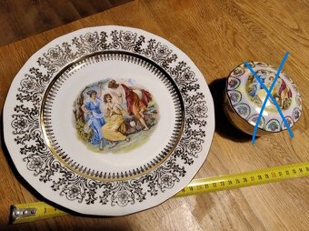 Starý porcelánový talíř Tři Grácie - 4