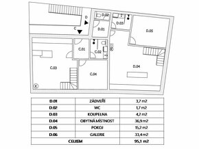 Prodej bytu 3+KK loft 95,1 m², parkovací stání, Švábenice - 4
