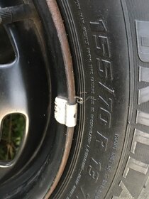 Plechové disky na pneu 155/70 R 13 + pneu Barum Brilantis - 4