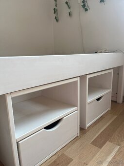 Postel 90x200 masiv-bílý lak - 4