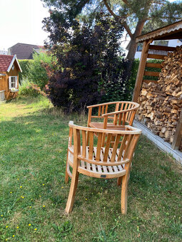 Zahradní židle, teak - 4
