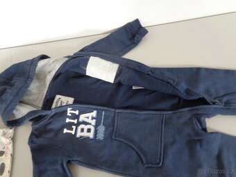 Tepláková kombinéza, vel. 86 -92 + čepička - 4