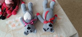 Háčkované hračky, pes, opice, medvídek, ovečka - 4