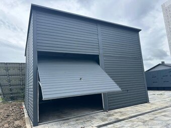 Plechová garáž 6x6m - 4