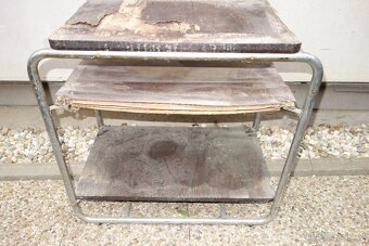 Funkcionalisticky Chromovy stolek - Halabala, Thonet? - 4