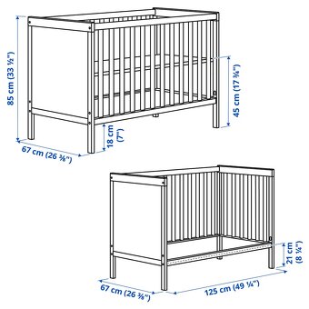 Dětská postýlka IKEA SUNDVIK - 4