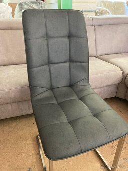 Jídelní kožené židle 5 Ks Nové - 4