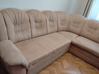 Velká, rozkládací sedací souprava - 4