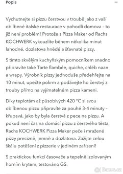 Elektrická trouba na pizzu - výrobník pizzy KOCHWERK - 4