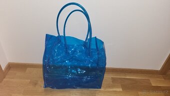 Plážová taška neonová modrá - 4