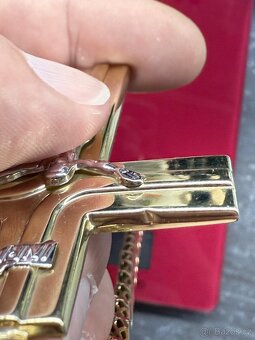 zlatý řeťízek pancer s křížkem 14k - 4