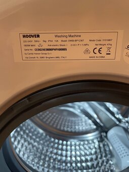 Pračka Hoover OW50-BP12307 Slim – 5 kg, A+++ - 4