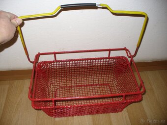 retro nákupní košík červený - 4