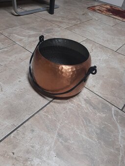 Měděný kotlík super stav - 4