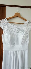 Bílé svatební šaty velikost 34 - 4