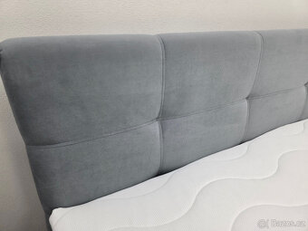 Nová boxspring postel BERO KING šedá 200x200 cm - 4