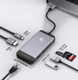 USB-C Hub s RJ45 Ethernet iVANKY 7-v-1 - 4