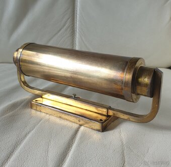 Starožitná nástěnná lampička art deco válec mosaz - 4