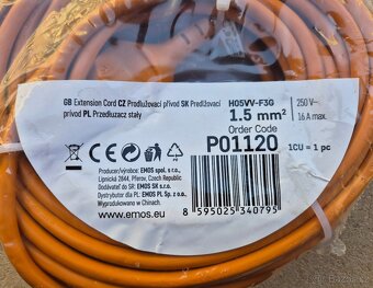 prodlužovací přívod, prodlužovák, 20m, Emos P01120 - 4