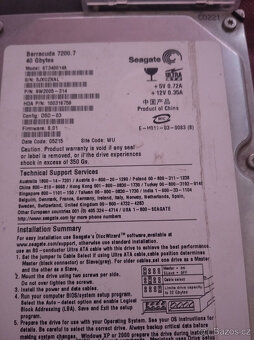 Prodám hdd 40.GB - 4