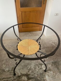 Originál kovaný nábytek IRON ART= křesílka a stůl - 4