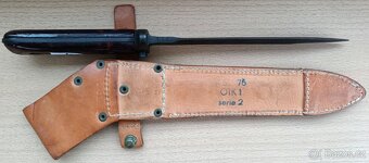 Nový nepoužitý bodák bajonet na sa 58 4.typ vrhací + pochva - 4