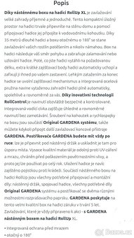Nástěnný navíjecí buben s hadicí 35m nový - 4
