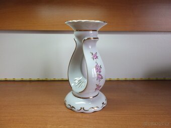 Luxusní porcelánový krásný svícen MZ Stará Role. - 4