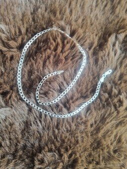 Nový dámský i pánský stříbrný náhrdelník 925 45 cm - 4