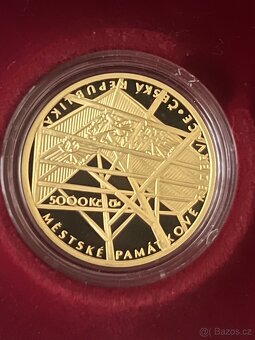 Zlato / zlatá mince město CHEB proof - 4