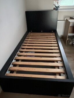 MALM černé postele 90x200 2 ks - 4