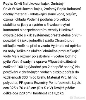 Kajak nafukovací Crivit - 4